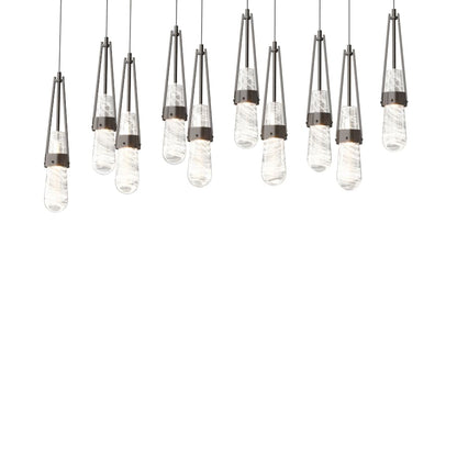Hubbardton Forge Link 10 Light 45" Wide Linear Pendant