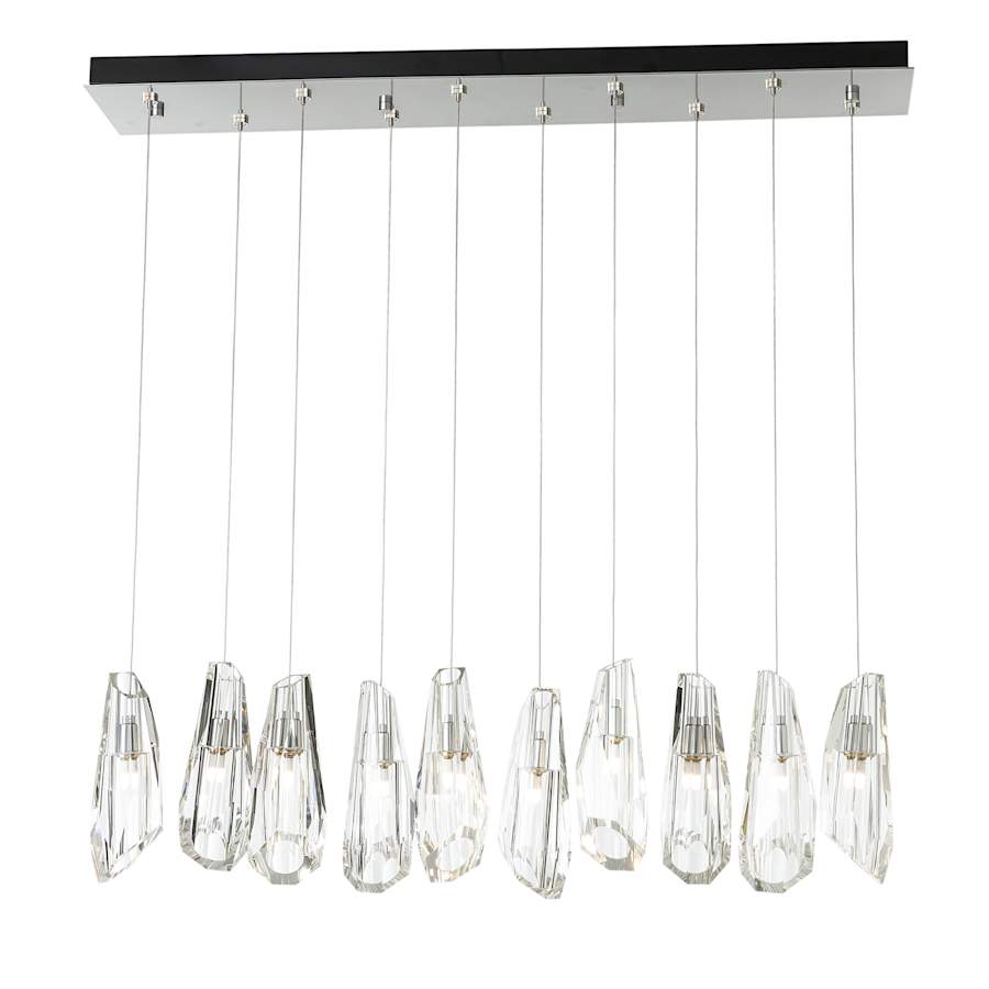 Hubbardton Forge Luma 10 Light 45" Wide Crystal Linear Pendant