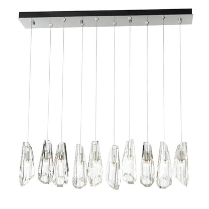 Hubbardton Forge Luma 10 Light 45" Wide Crystal Linear Pendant