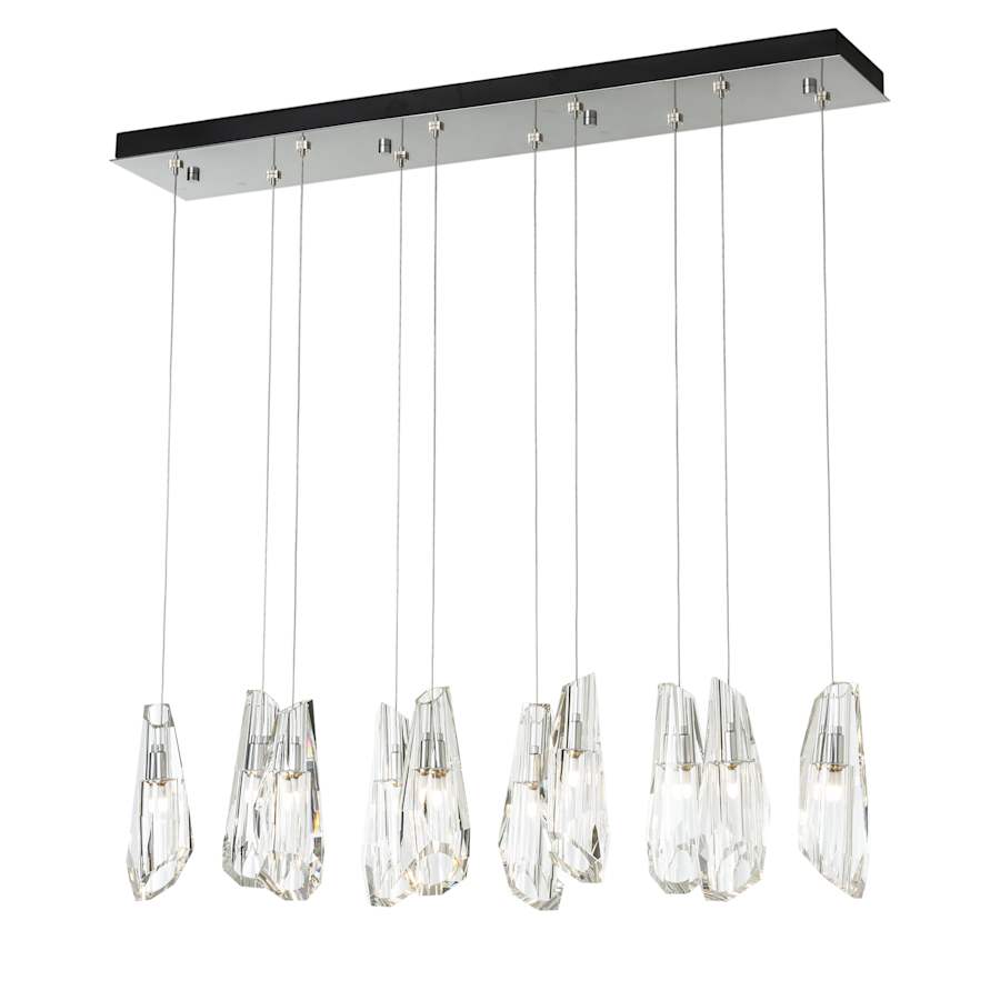 Hubbardton Forge Luma 10 Light 45" Wide Crystal Linear Pendant