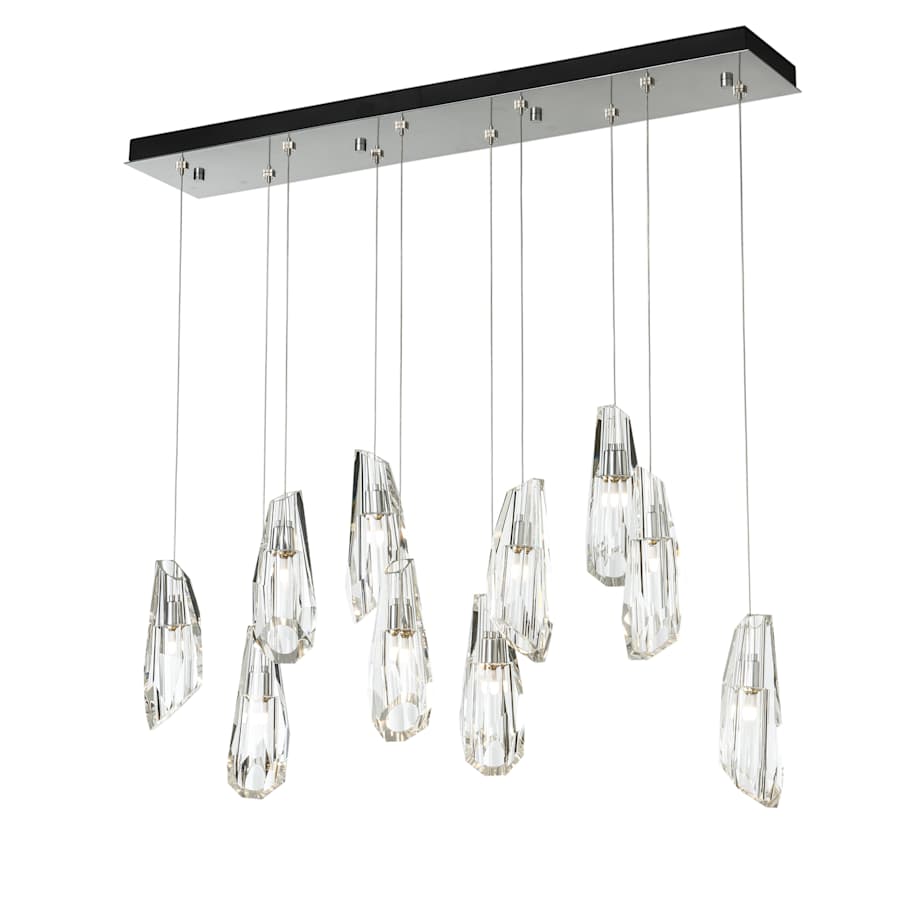 Hubbardton Forge Luma 10 Light 45" Wide Crystal Linear Pendant