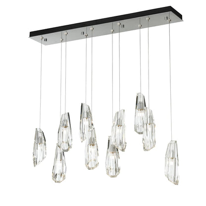 Hubbardton Forge Luma 10 Light 45" Wide Crystal Linear Pendant