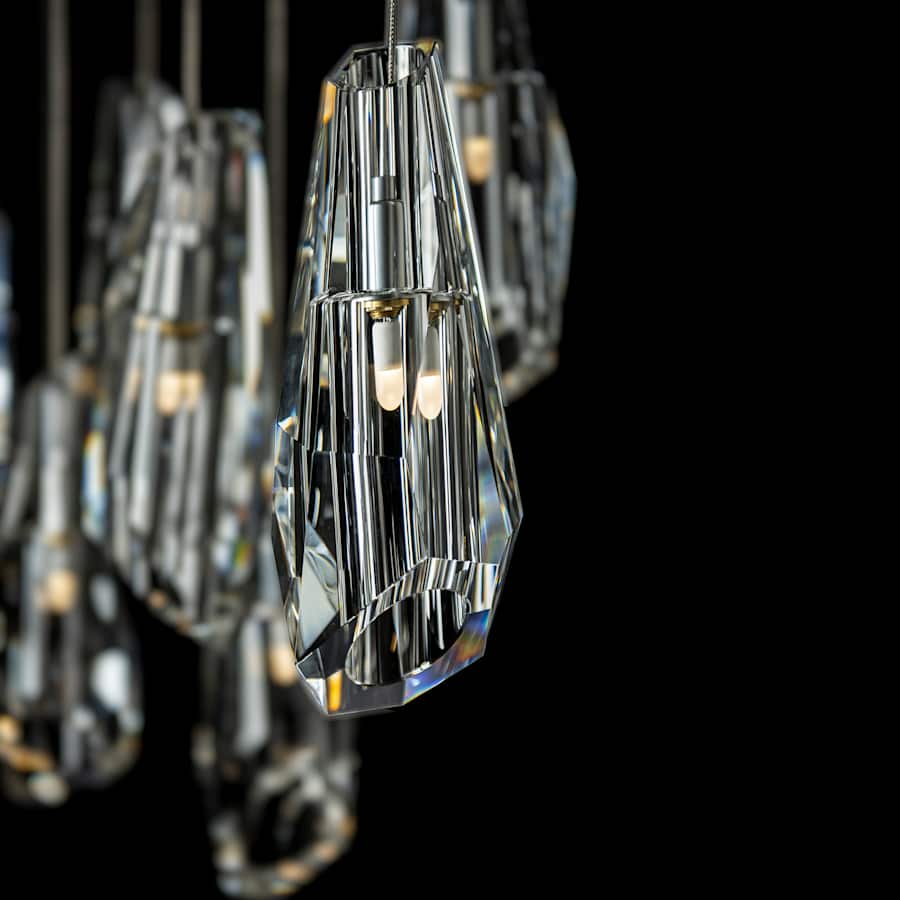 Hubbardton Forge Luma 10 Light 45" Wide Crystal Linear Pendant