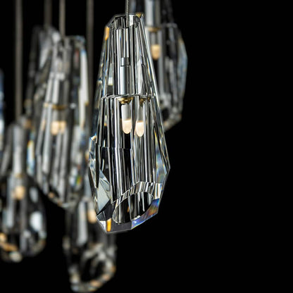 Hubbardton Forge Luma 10 Light 45" Wide Crystal Linear Pendant