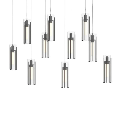 Hubbardton Forge Exos Glass 10 Light 45" Wide LED Multi Light Pendant