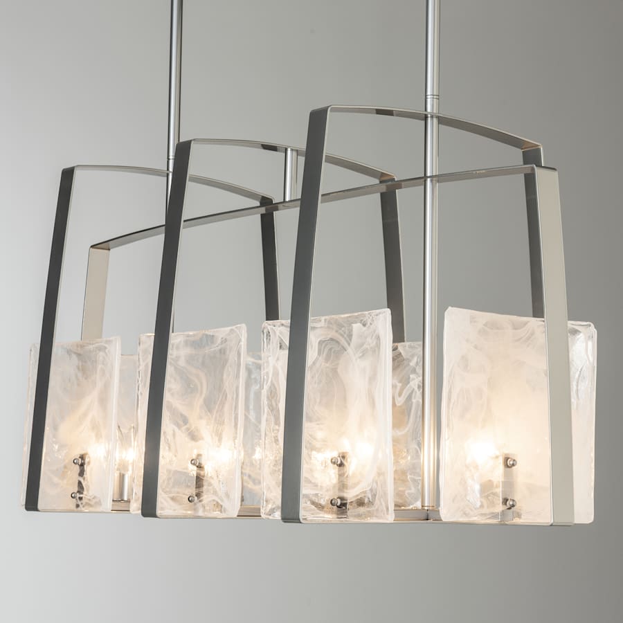 Hubbardton Forge Arc 8 Light 43" Wide Linear Chandelier