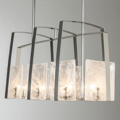 Hubbardton Forge Arc 8 Light 43" Wide Linear Chandelier