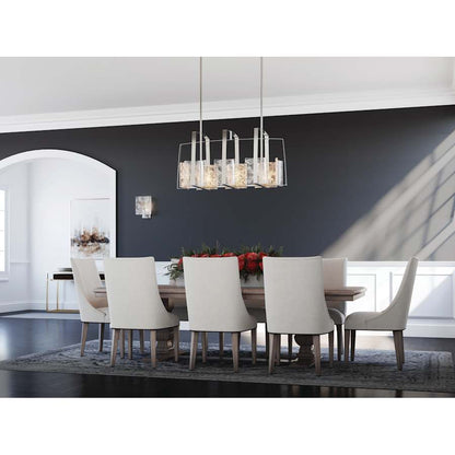 Hubbardton Forge Arc 8 Light 43" Wide Linear Chandelier