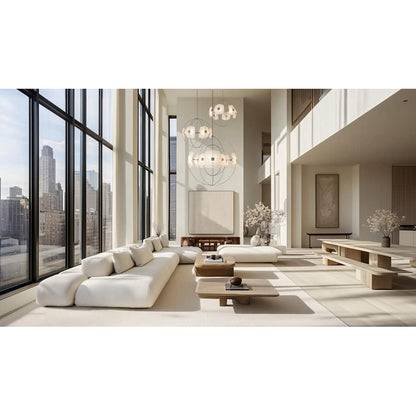 Hubbardton Forge Astra 10 Light 50" Wide Globe Chandelier