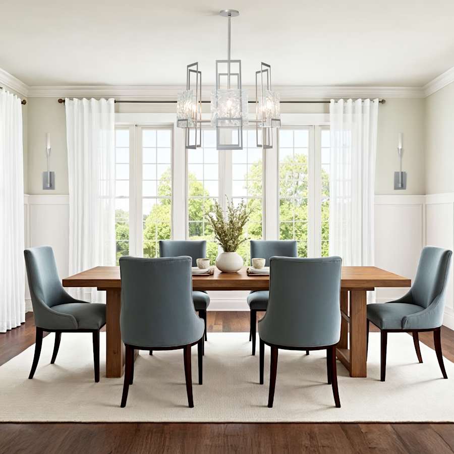 Hubbardton Forge Geo 6 Light 32" Wide Chandelier