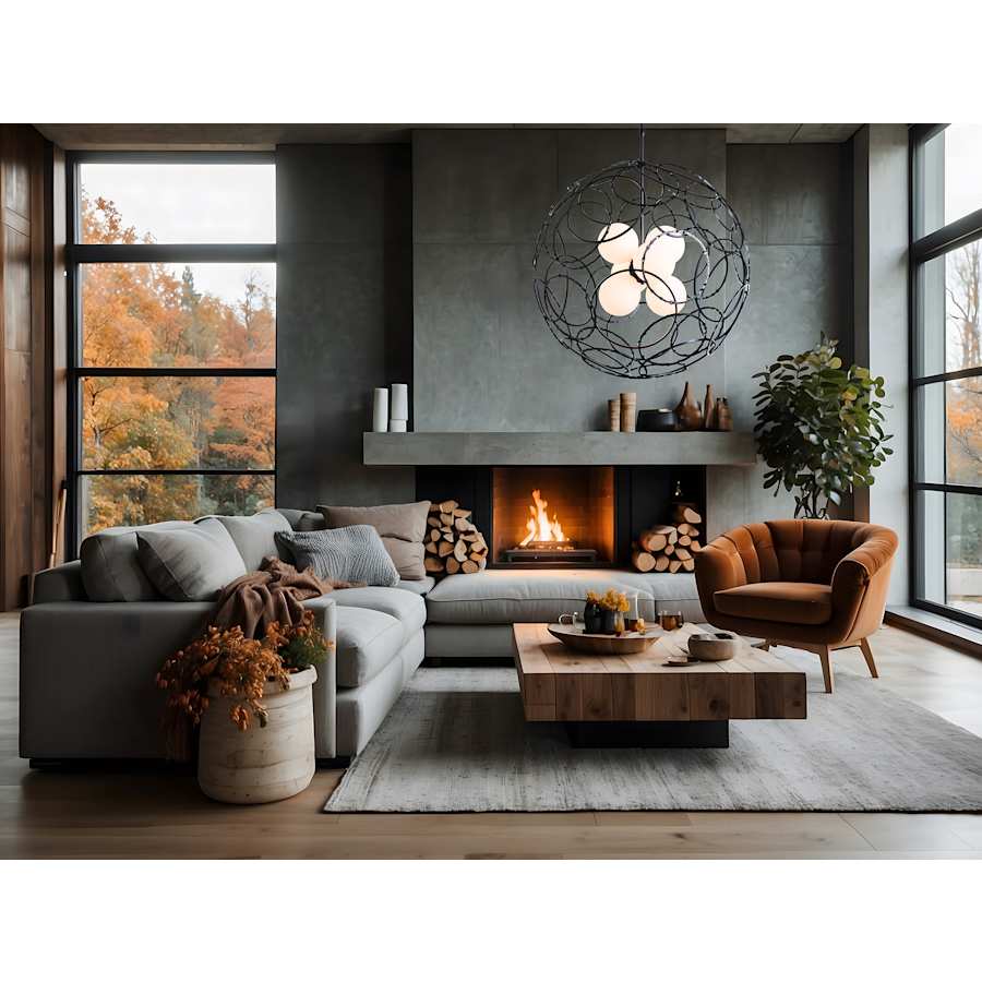 Hubbardton Forge Olympus 6 Light 31" Wide Pendant