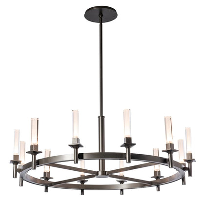 Hubbardton Forge Windsor 12 Light 43" Wide Pillar Candle Style Chandelier