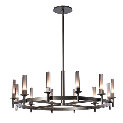 Hubbardton Forge Windsor 12 Light 43" Wide Pillar Candle Style Chandelier