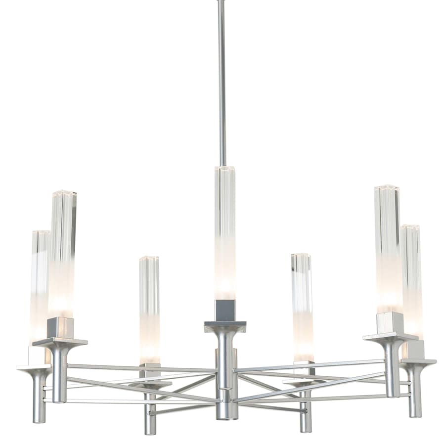 Hubbardton Forge Truss 7 Light 29" Wide Pillar Candle Style Chandelier