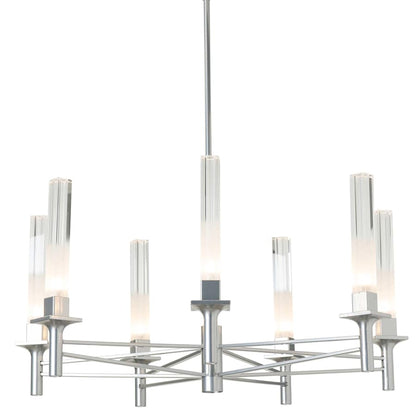 Hubbardton Forge Truss 7 Light 29" Wide Pillar Candle Style Chandelier