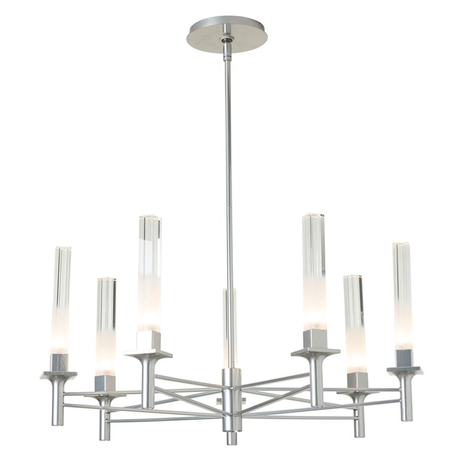 Hubbardton Forge Truss 7 Light 29" Wide Pillar Candle Style Chandelier