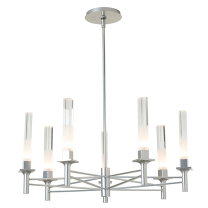 Hubbardton Forge Truss 7 Light 29" Wide Pillar Candle Style Chandelier