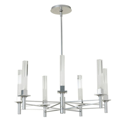 Hubbardton Forge Truss 7 Light 29" Wide Pillar Candle Style Chandelier