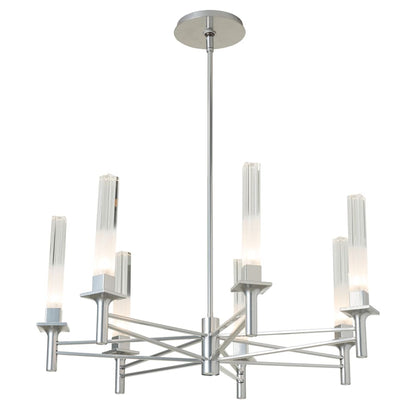 Hubbardton Forge Truss 7 Light 29" Wide Pillar Candle Style Chandelier