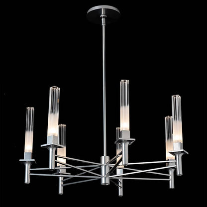 Hubbardton Forge Truss 7 Light 29" Wide Pillar Candle Style Chandelier