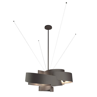 Hubbardton Forge Zen 6 Light 35" Wide Outdoor Multi Light Pendant