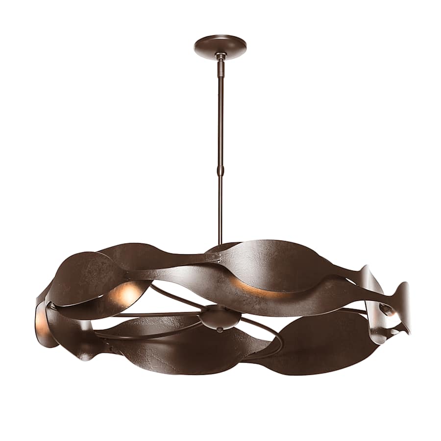Hubbardton Forge Waves 6 Light 35" Wide Pendant