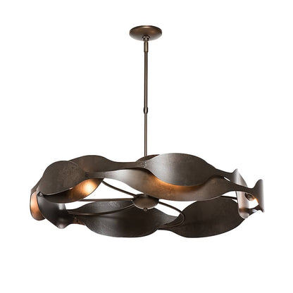 Hubbardton Forge Waves 6 Light 35" Wide Pendant