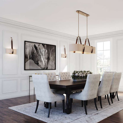 Hubbardton Forge Saratoga 4 Light 46" Wide Linear Chandelier