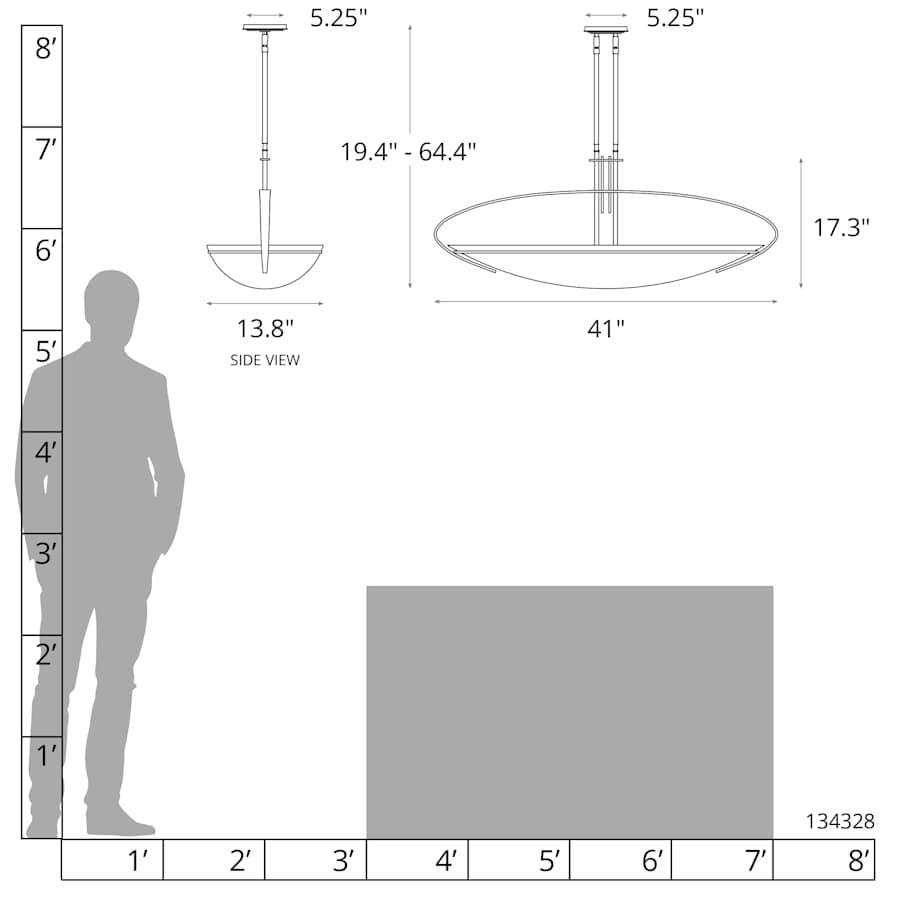 Hubbardton Forge Mackintosh 2 Light 41" Wide Multi Light Pendant