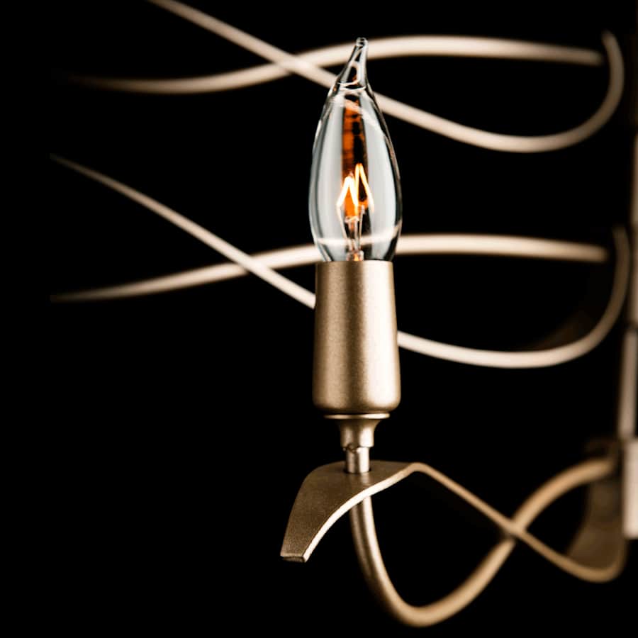 Hubbardton Forge Willow 6 Light 44" Wide Taper Candle Linear Chandelier