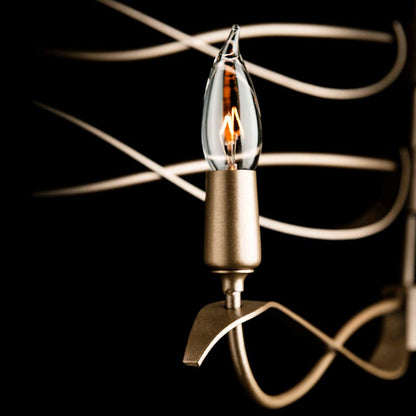 Hubbardton Forge Willow 6 Light 44" Wide Taper Candle Linear Chandelier