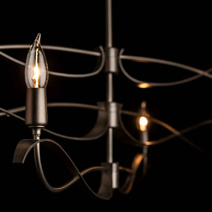 Hubbardton Forge Willow 6 Light 60" Wide Taper Candle Linear Chandelier