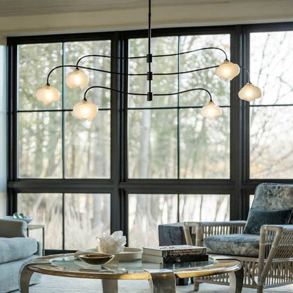 Hubbardton Forge Ume 6 Light 59" Wide Linear Pendant
