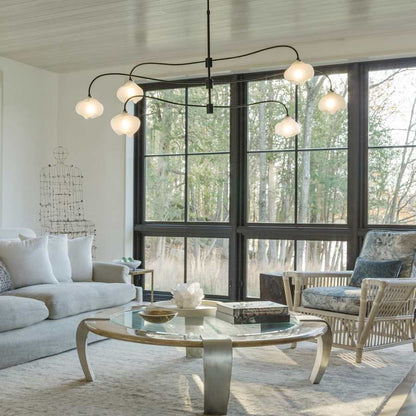 Hubbardton Forge Ume 6 Light 59" Wide Linear Pendant