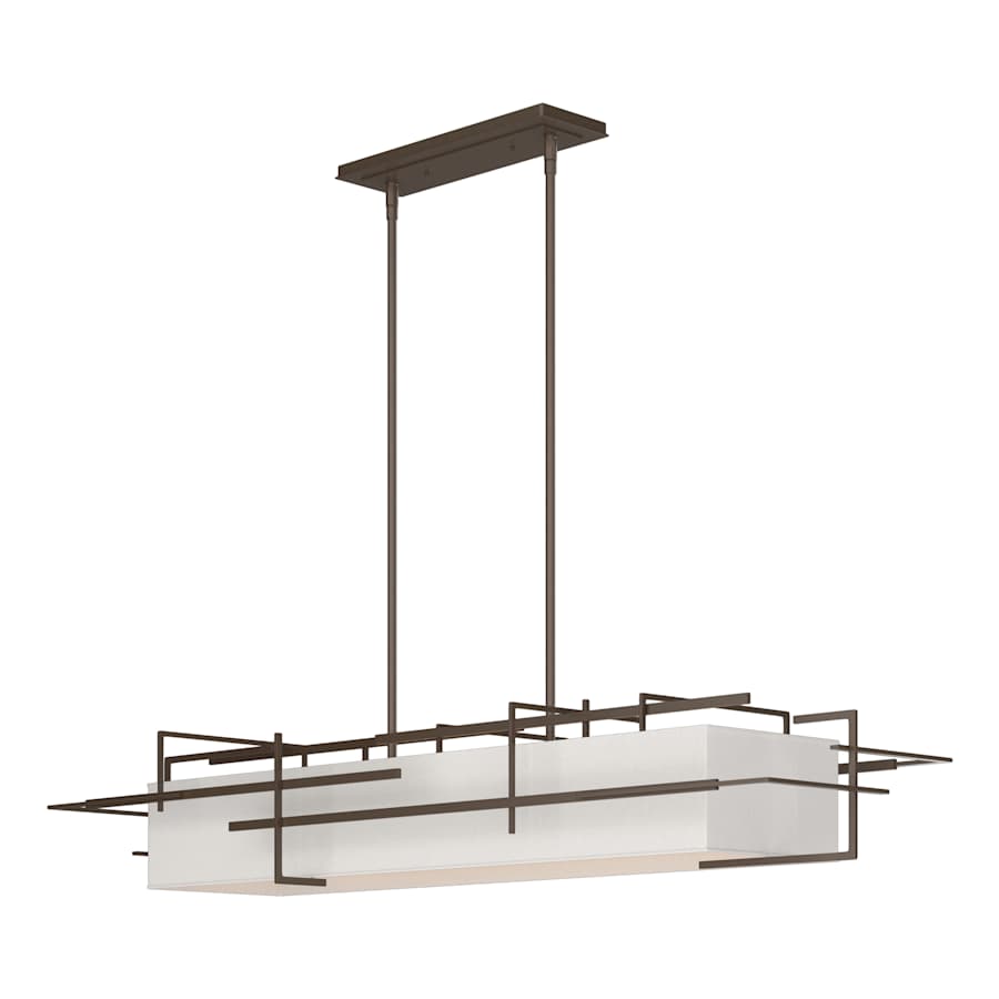 Hubbardton Forge Etch 4 Light 54" Wide Linear Chandelier