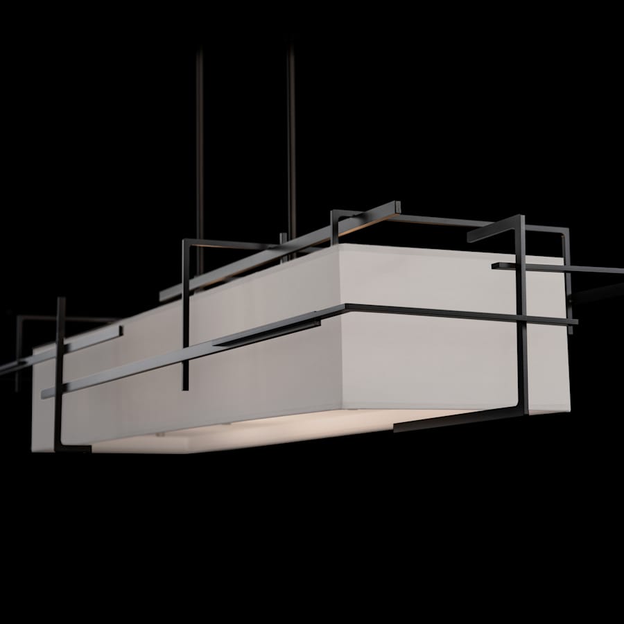 Hubbardton Forge Etch 4 Light 54" Wide Linear Chandelier