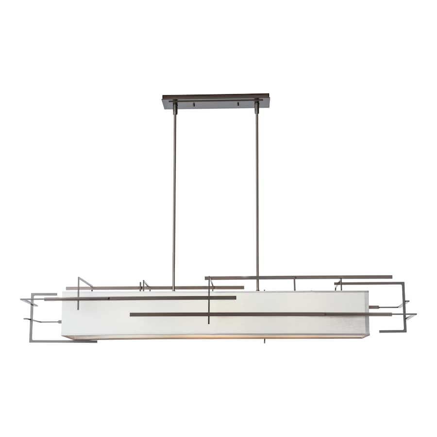 Hubbardton Forge Etch 4 Light 54" Wide Linear Chandelier