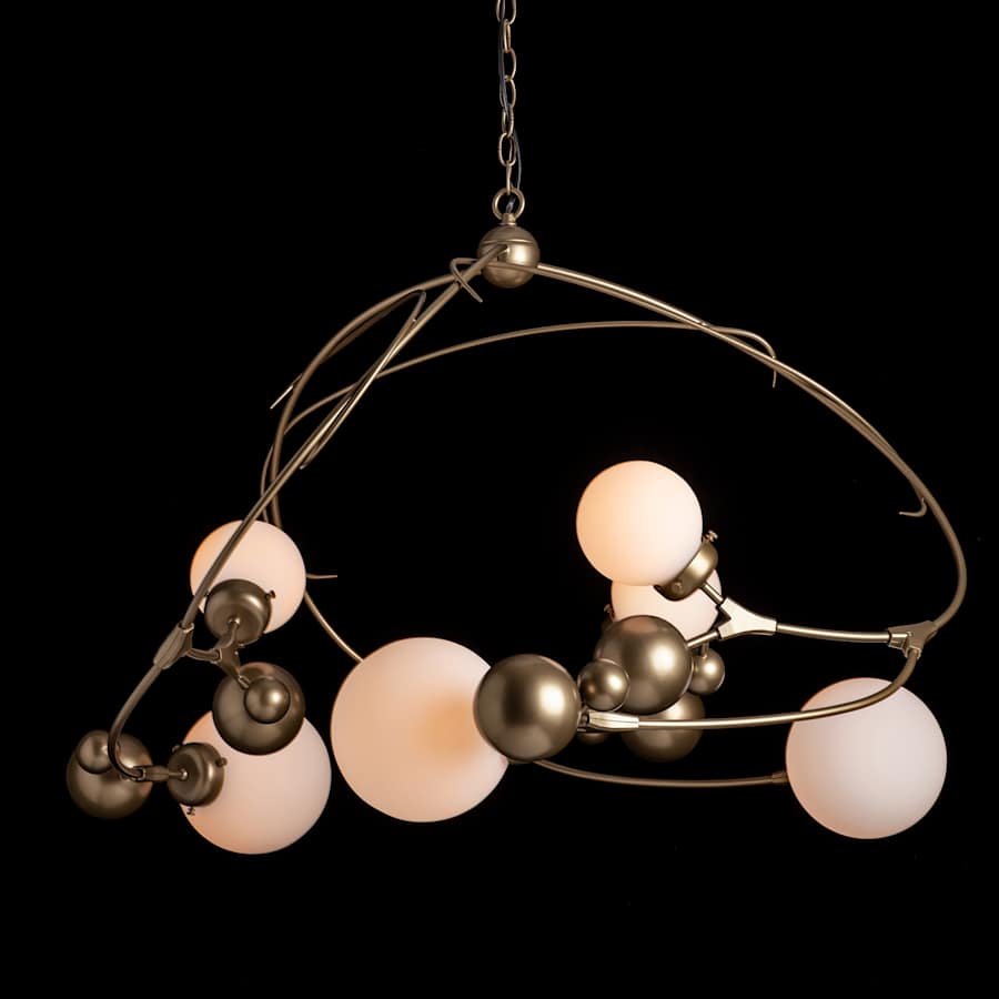 Hubbardton Forge Sprig 6 Light 49" Wide Abstract Chandelier
