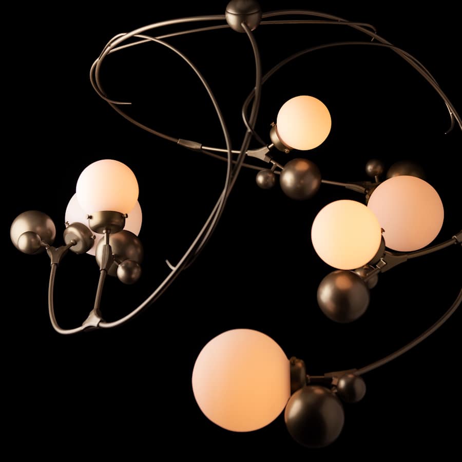Hubbardton Forge Sprig 6 Light 49" Wide Abstract Chandelier