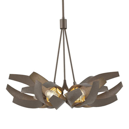 Hubbardton Forge Corona 6 Light 27" Wide LED Multi Light Pendant
