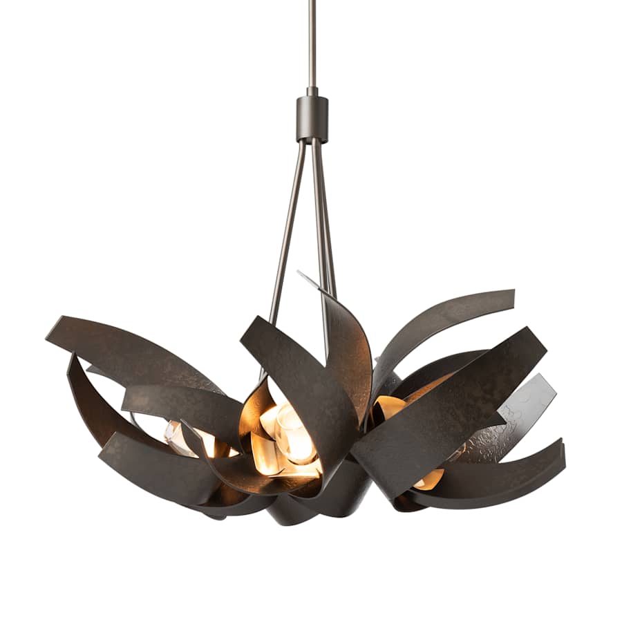 Hubbardton Forge Corona 6 Light 27" Wide LED Multi Light Pendant