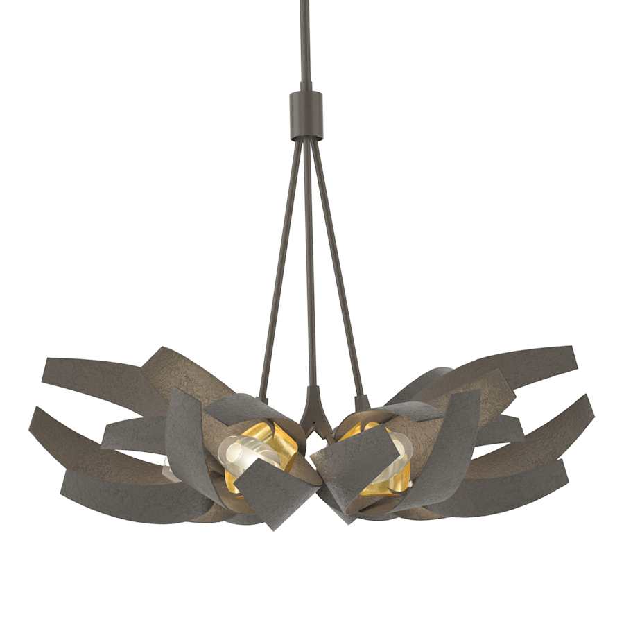 Hubbardton Forge Corona 6 Light 27" Wide LED Multi Light Pendant