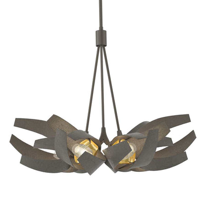 Hubbardton Forge Corona 6 Light 27" Wide LED Multi Light Pendant