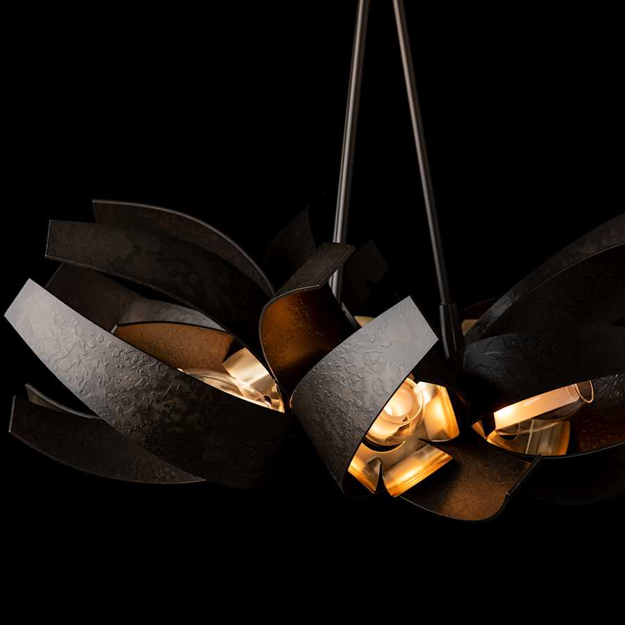 Hubbardton Forge Corona 6 Light 27" Wide LED Multi Light Pendant