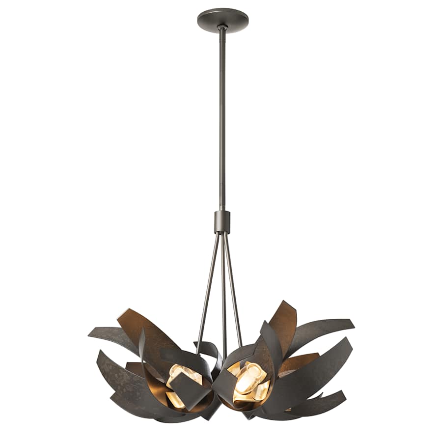 Hubbardton Forge Corona 6 Light 27" Wide LED Multi Light Pendant