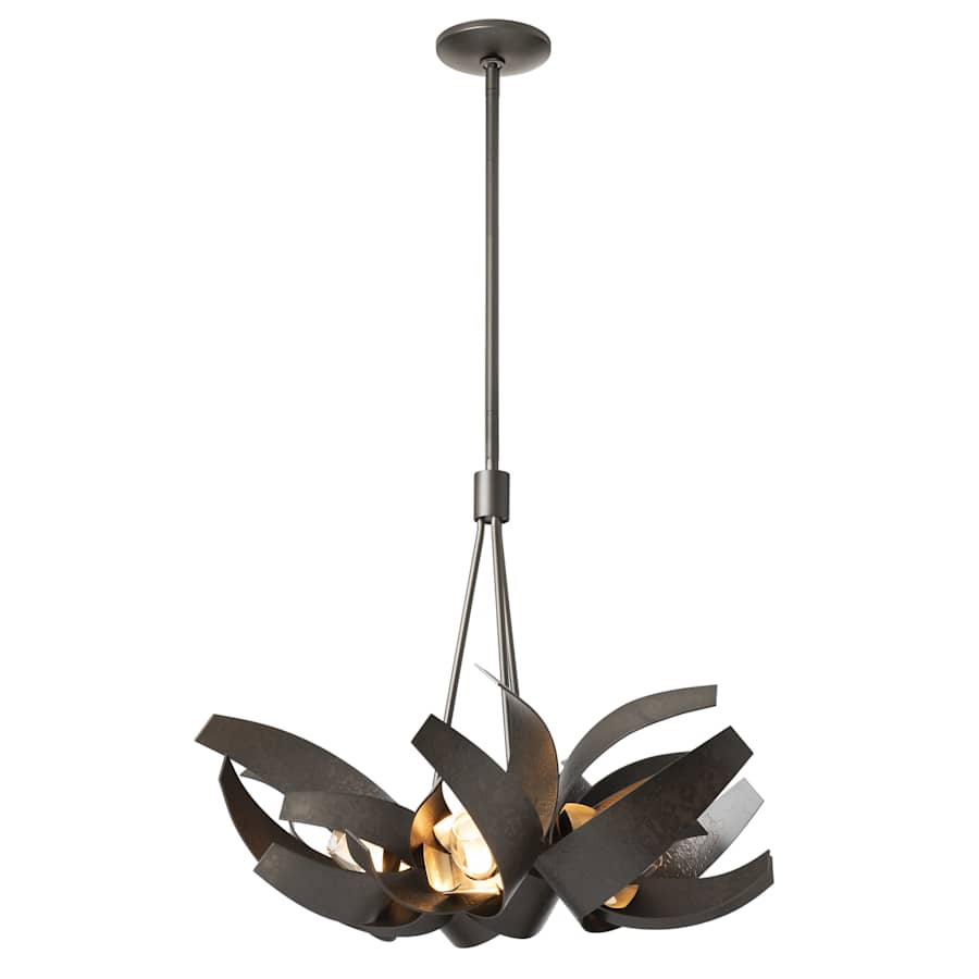Hubbardton Forge Corona 6 Light 27" Wide LED Multi Light Pendant