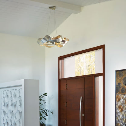 Hubbardton Forge Flux 39" Wide LED Abstract Chandelier