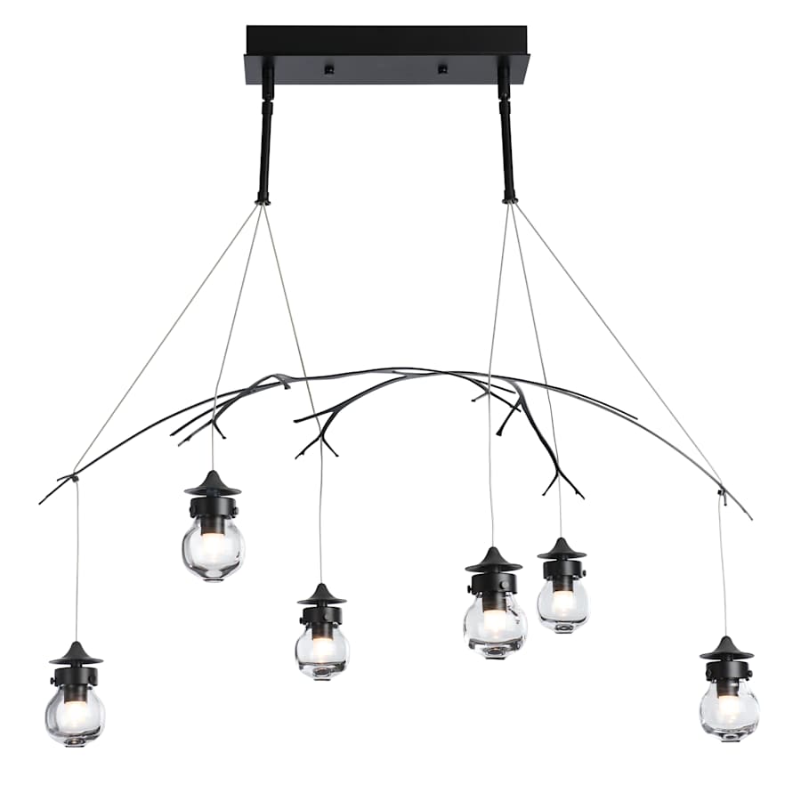 Hubbardton Forge Kiwi 6 Light 37" Wide Linear Chandelier