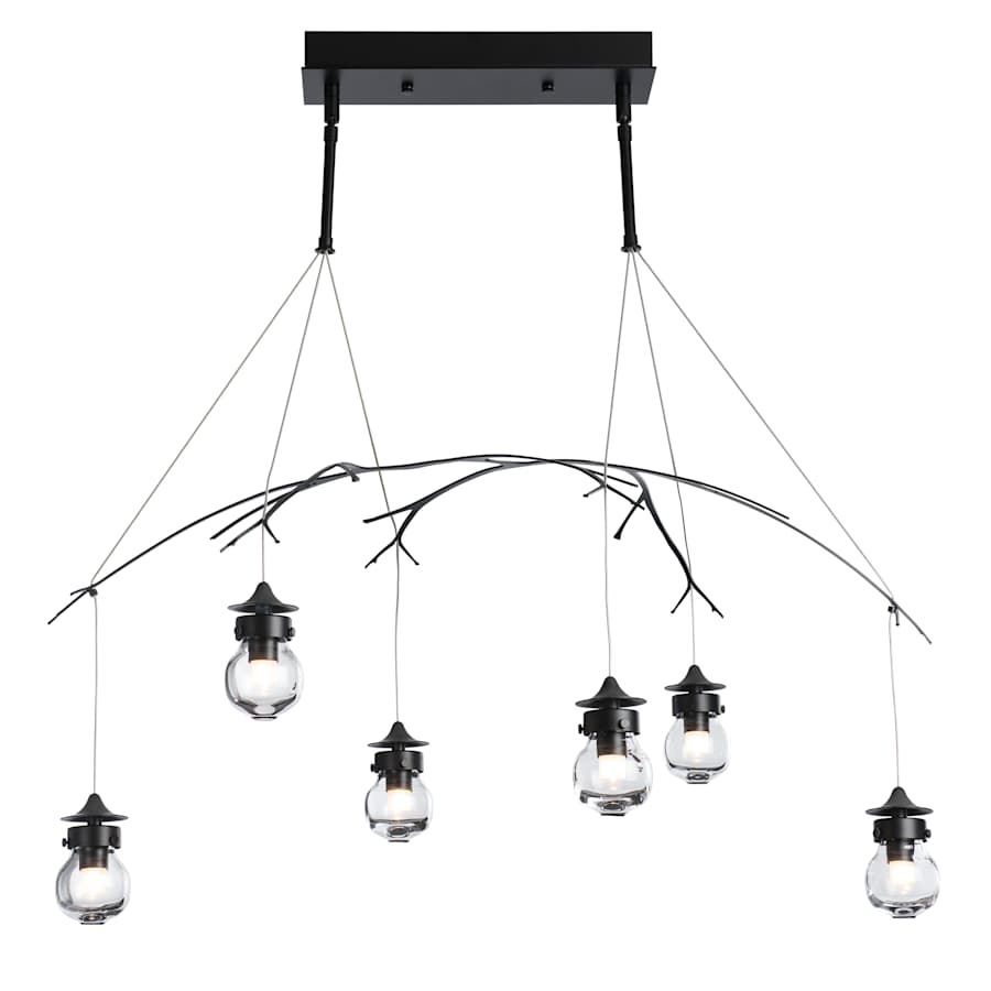 Hubbardton Forge Kiwi 6 Light 37" Wide Linear Chandelier