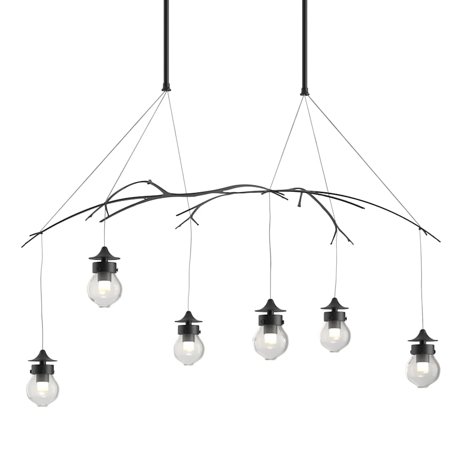 Hubbardton Forge Kiwi 6 Light 37" Wide Linear Chandelier